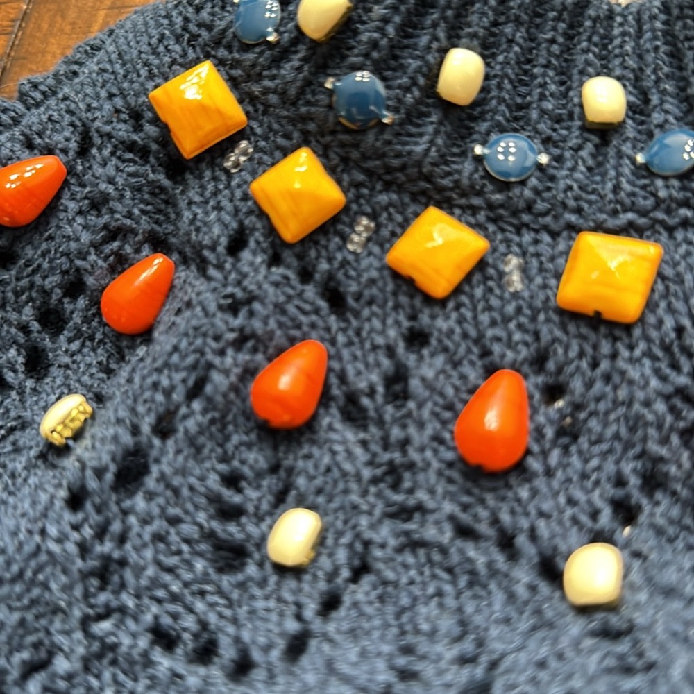 SÉZANE Marine Taille Pullover Sweater - Picture 10 of 13